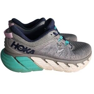 Hoka One One Gaviota 3 Womens Running Shoes Gray Teal Pink Size 11B
